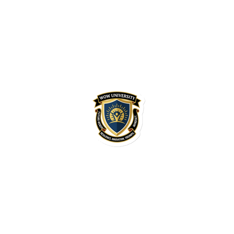 WOWU FutureReadyMindset badge Die-Cut Magnet