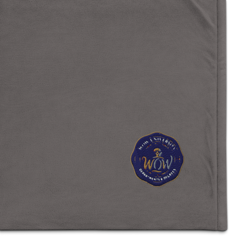 WOW with Obet — Embroidered Sherpa Blanket