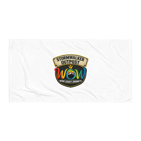 Stormwalker Outpost WOW logo Beach Towel
