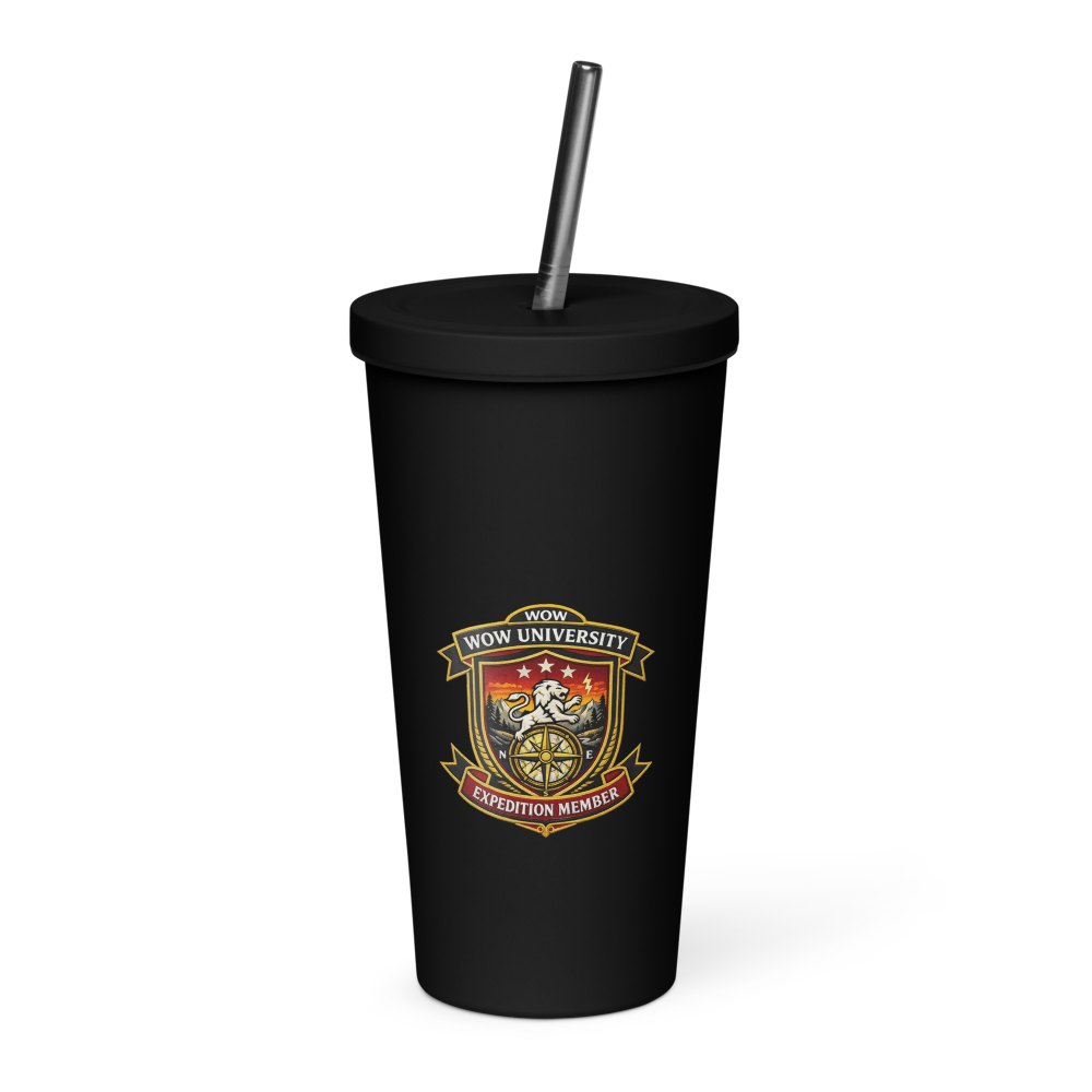 WOWU ExpeditionMember badge Insulated Tumbler — Front