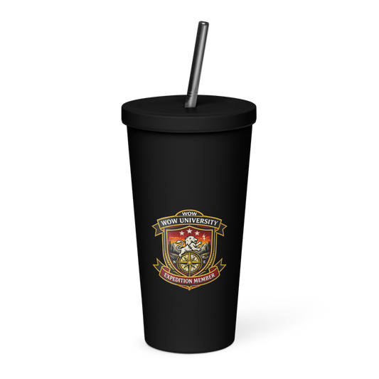 WOWU ExpeditionMember badge Insulated Tumbler — Front