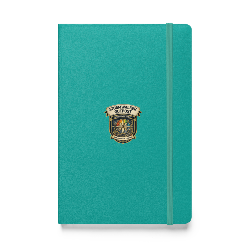 Stormwalker Outpost WOWU compass badge Hardcover Notebook