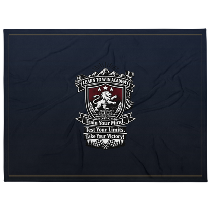 Learn To Win Academy | LTW TrainYourMind badge | Throw Blanket