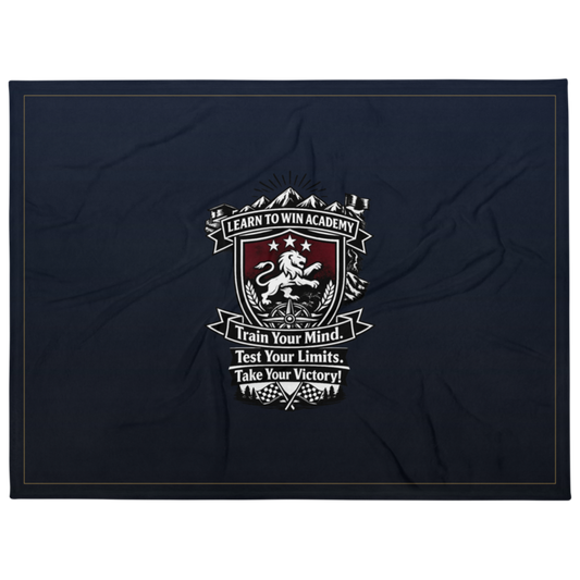 Learn To Win Academy | LTW TrainYourMind badge | Throw Blanket