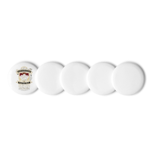 Learn To Win Academy | LTW Shield logo | Pin Buttons