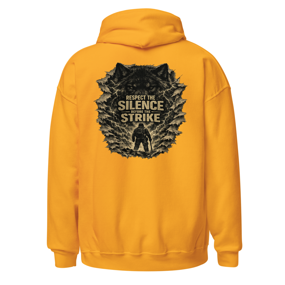 Stormwalker Outpost — Scars Are Maps Hoodie — Back (Gold)