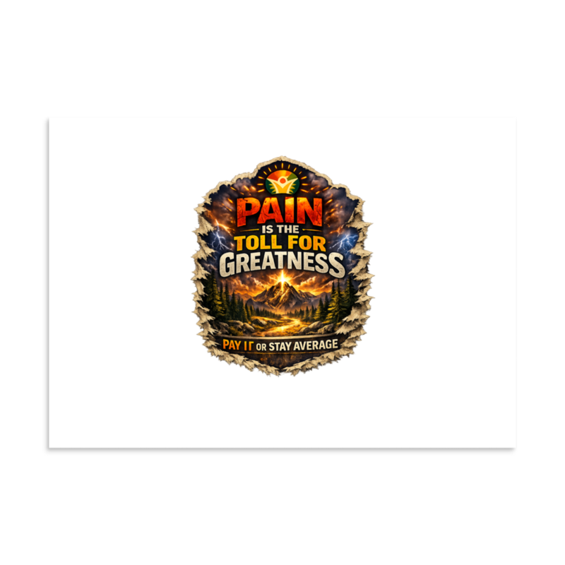 WOW PainIsTheTollForGreatness Matte Poster