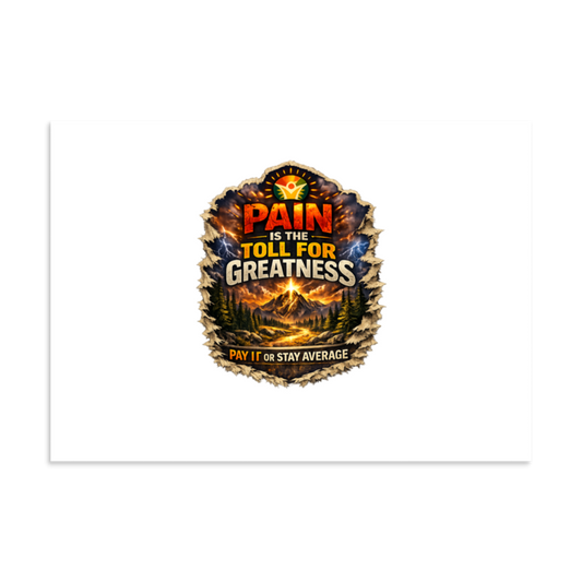 WOW PainIsTheTollForGreatness Matte Poster