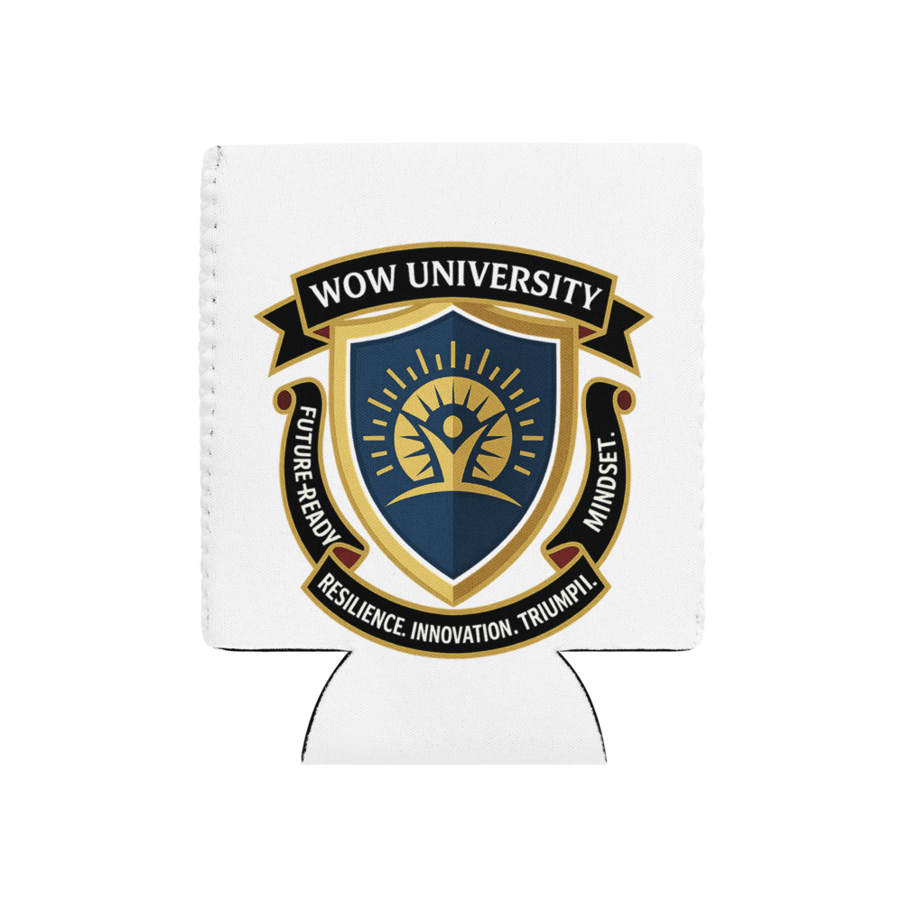 WOWU FutureReadyMindset badge Can Cooler — Front