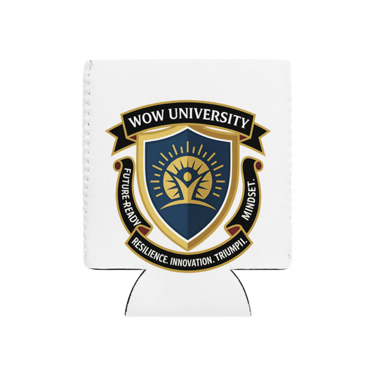 WOWU FutureReadyMindset badge Can Cooler — Front