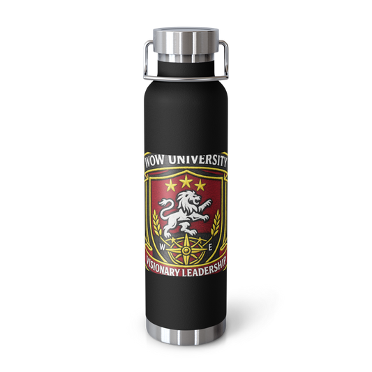 WOWU VisionaryLeadership badge Copper Water Bottle — Front