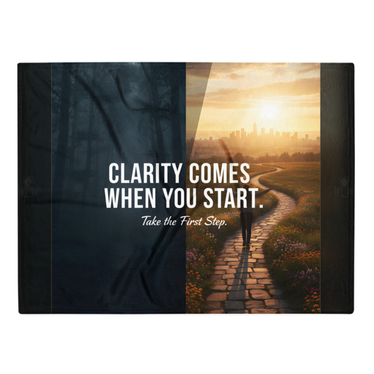 WOW | Clarity Comes When You Start | Throw Blanket
