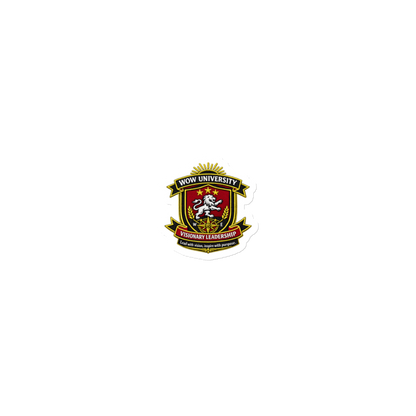 WOW University | WOWU VisionaryLeadership badge | Die-Cut Magnet