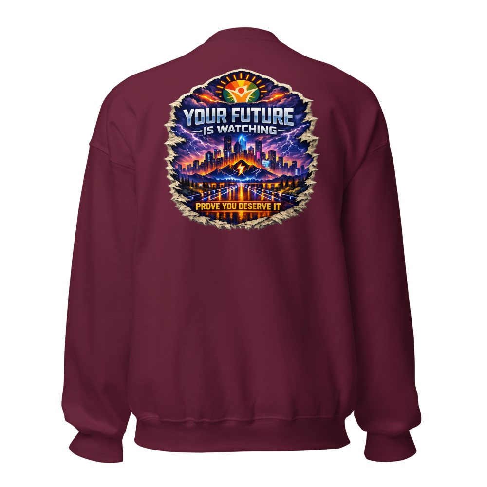 WOW University — Expedition Member Crewneck — Back (Maroon)