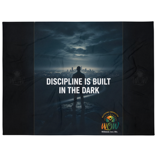WOW | Discipline Is Built In The Dark | Throw Blanket