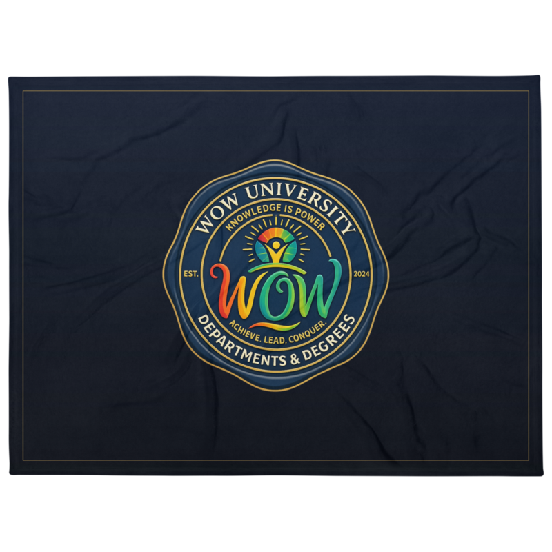 WOW University | WOWU DepartmentsDegrees medallion | Throw Blanket