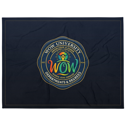 WOW University | WOWU DepartmentsDegrees medallion | Throw Blanket