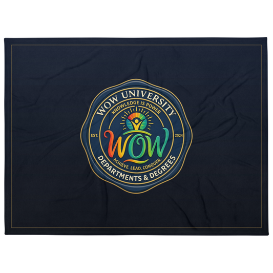 WOW University | WOWU DepartmentsDegrees medallion | Throw Blanket