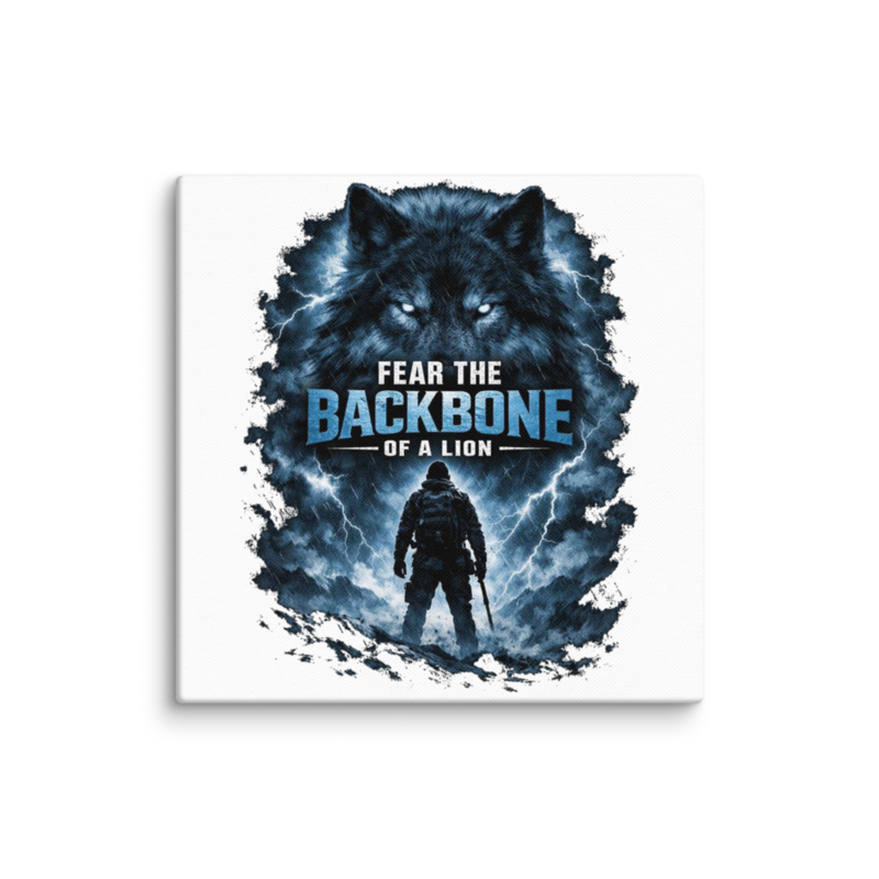 Stormwalker BackboneLion wolf Canvas Print