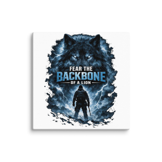Stormwalker BackboneLion wolf Canvas Print