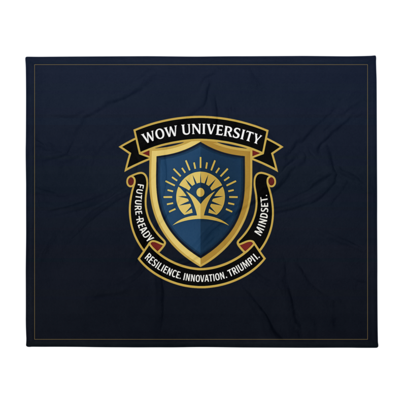 WOW University | WOWU FutureReadyMindset badge | Throw Blanket