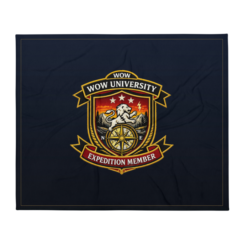 WOW University | WOWU ExpeditionMember badge | Throw Blanket
