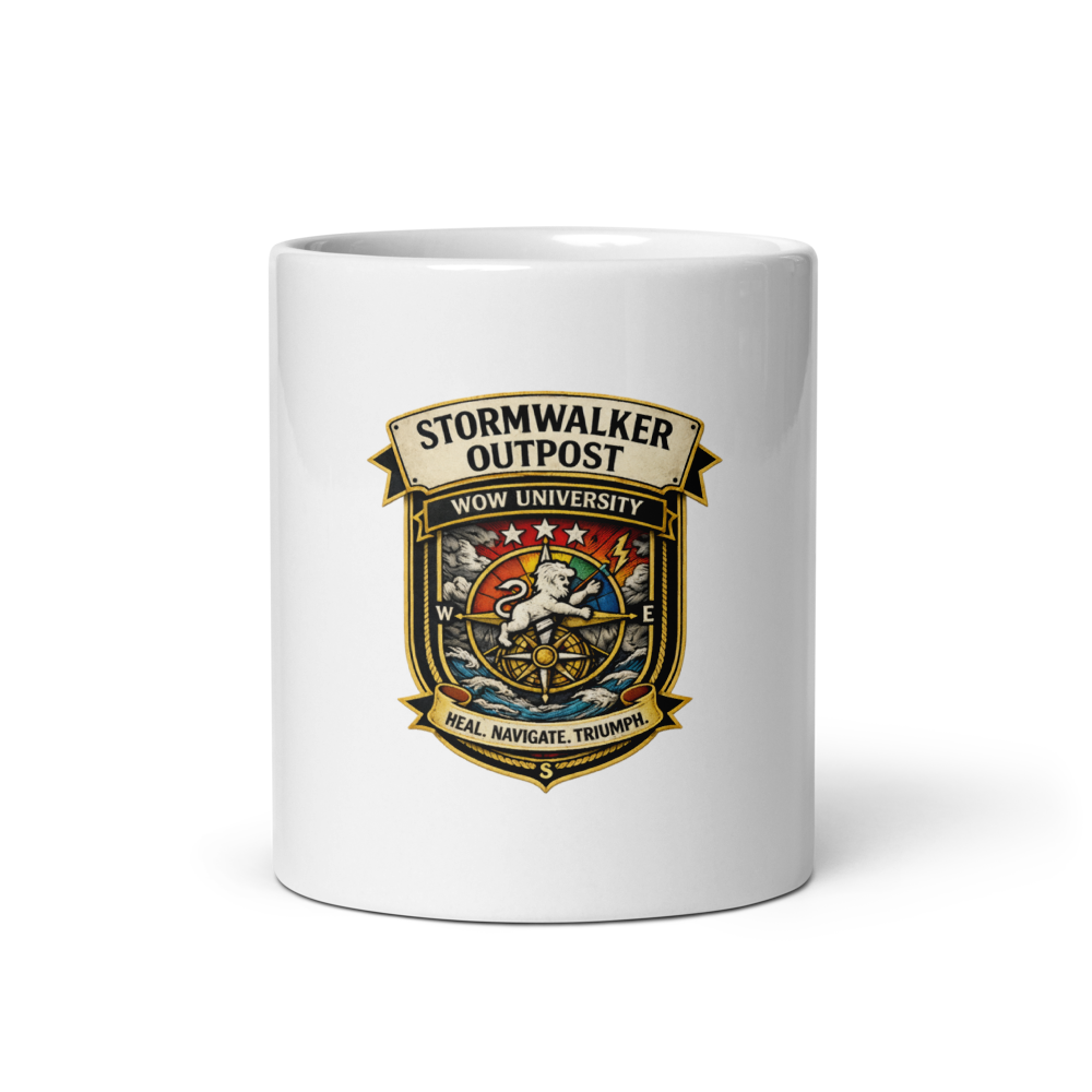 Stormwalker Outpost badge White Glossy Mug — Front