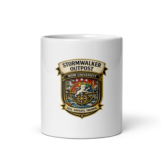 Stormwalker Outpost badge White Glossy Mug — Front