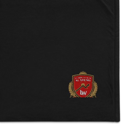 Learn To Win Academy — Embroidered Sherpa Blanket