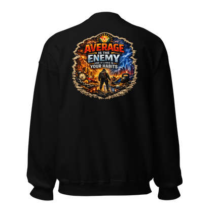 WOW University — Core Crewneck — Back (Black)