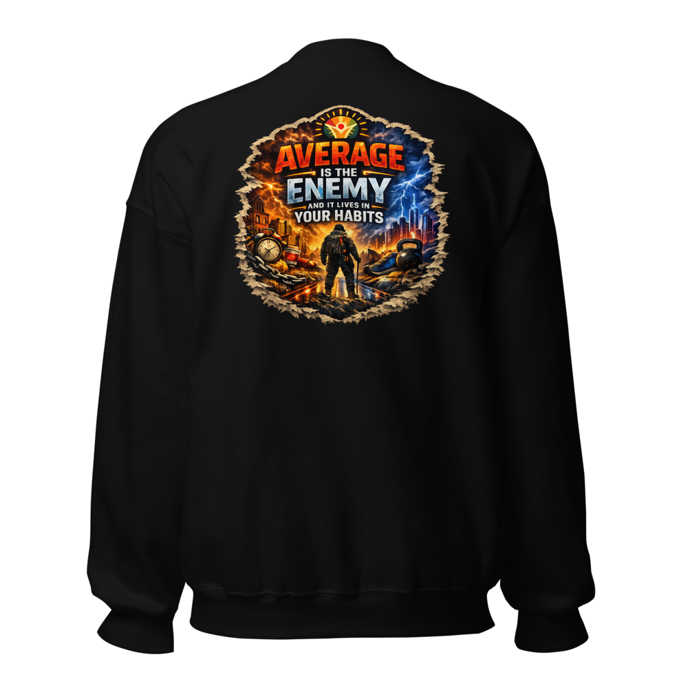 WOW University — Core Crest Crewneck — Back (Black)