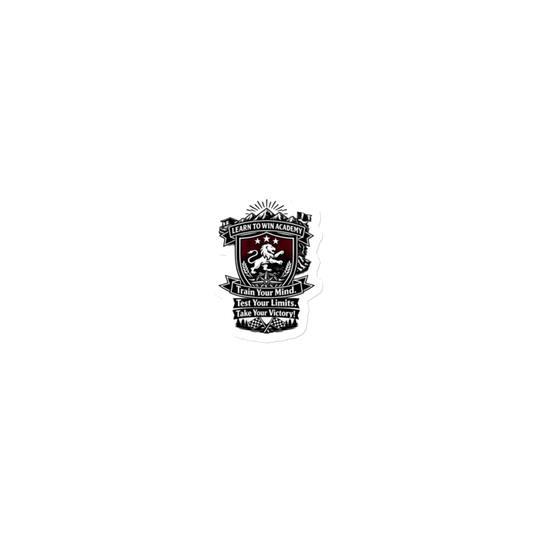 Learn To Win Academy | LTW TrainYourMind badge | Die-Cut Magnet