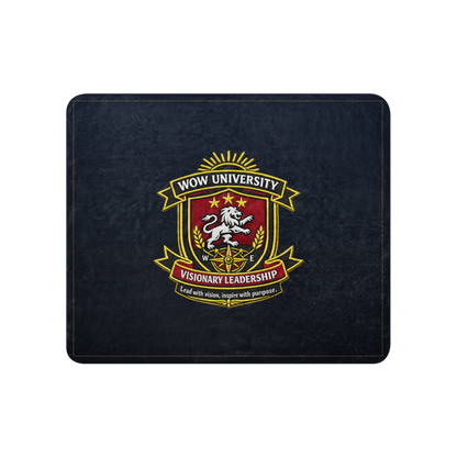 WOW University | WOWU VisionaryLeadership badge | Sublimated Sherpa Blanket