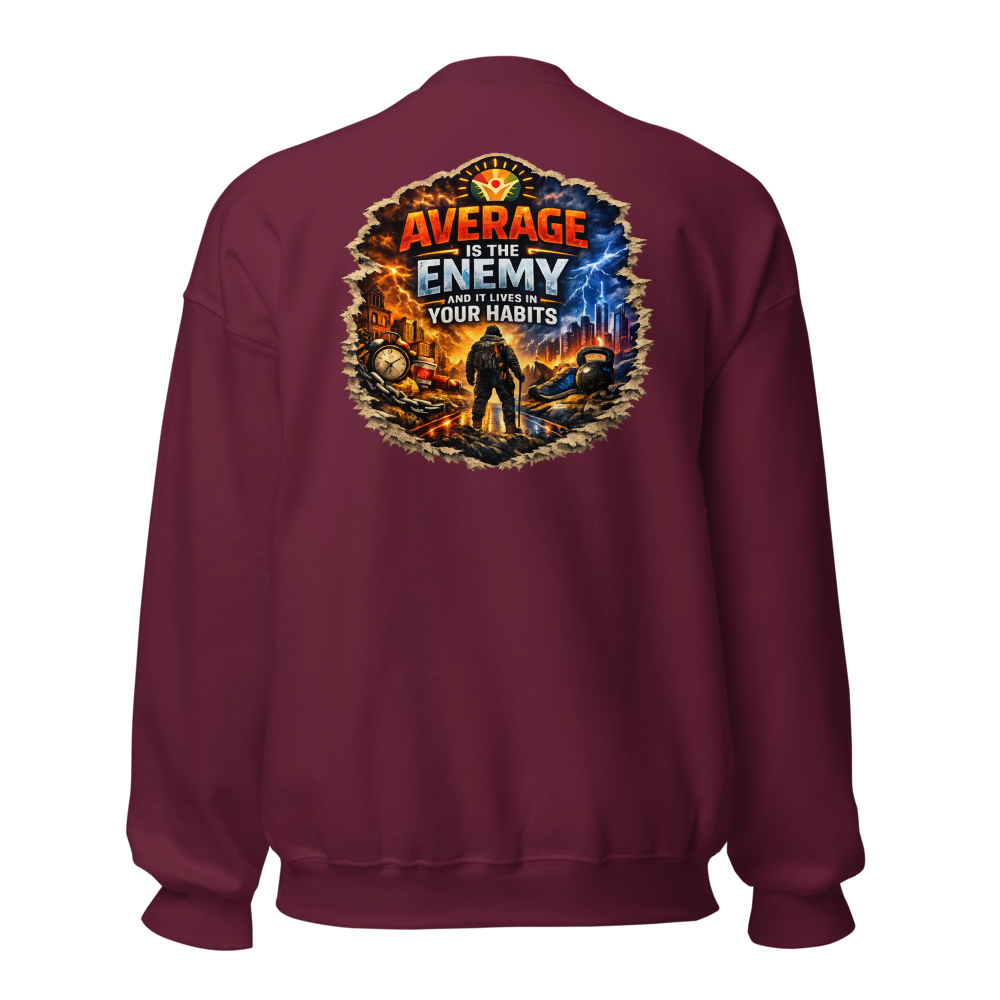 WOW University — Core Crewneck — Back (Maroon)