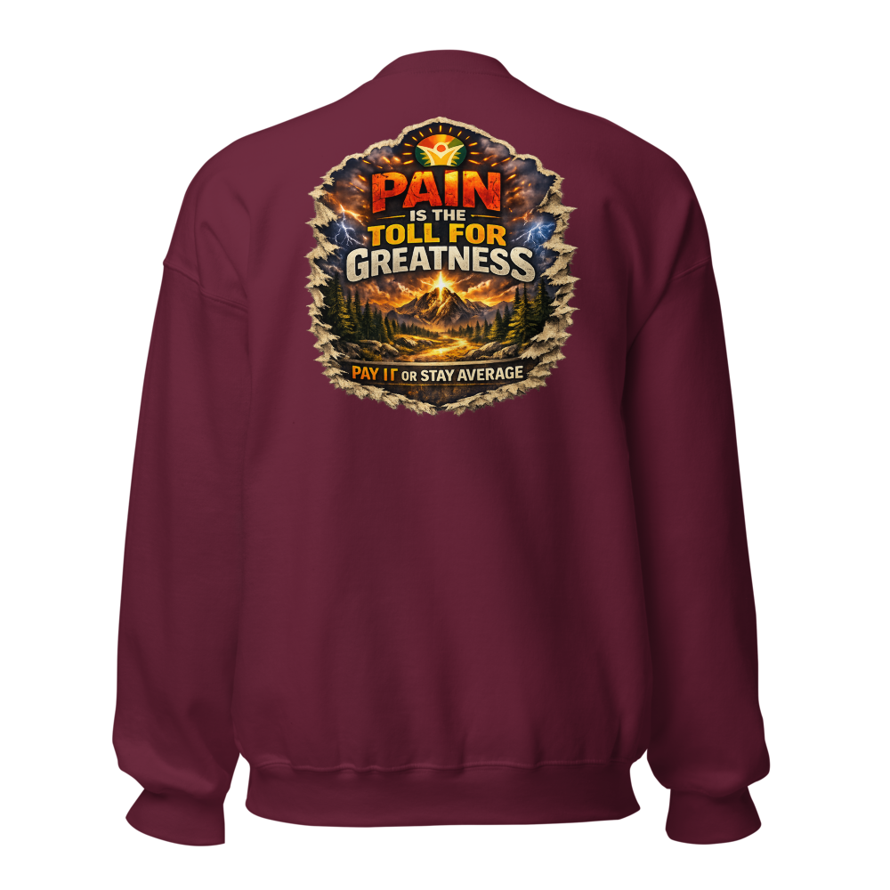 WOW University — Departments & Degrees Crewneck — Back (Maroon)