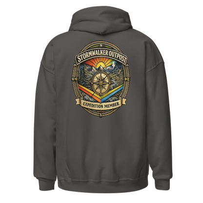 Stormwalker Outpost — Scars Are Maps Hoodie — Back (Charcoal)