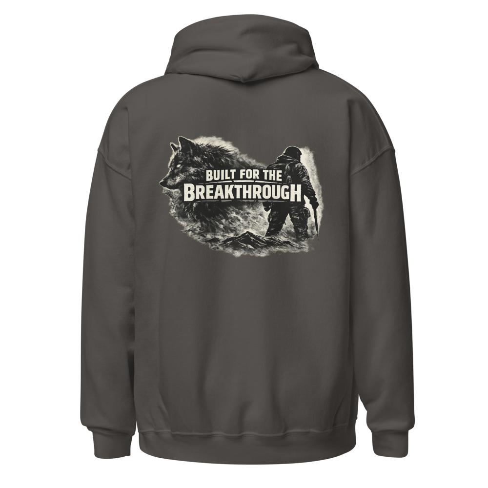 Stormwalker Outpost — Outpost Badge Hoodie — Back (Charcoal)