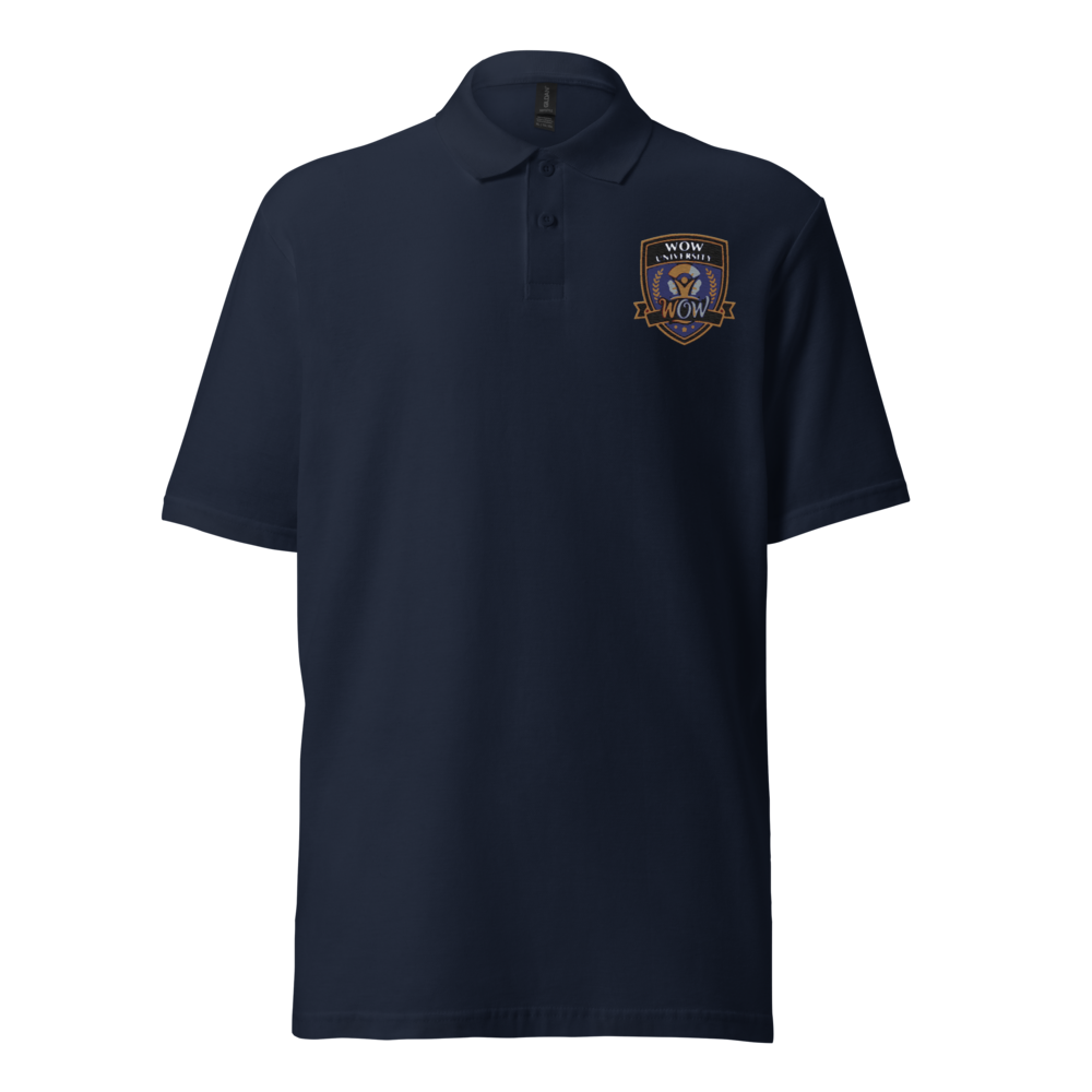 WOW University Shield — Embroidered Polo