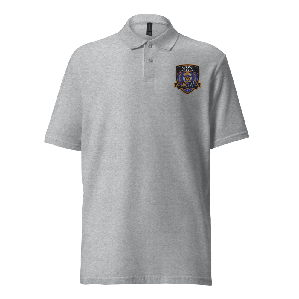 WOW University Shield — Embroidered Polo