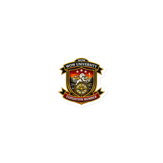 WOW University | WOWU ExpeditionMember badge | Die-Cut Magnet
