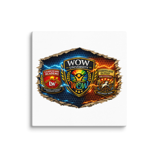 WOWU BrandTriad shield collage Canvas Print