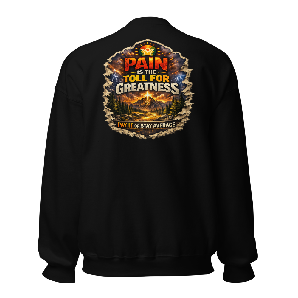 WOW University — Departments & Degrees Crewneck — Back (Black)
