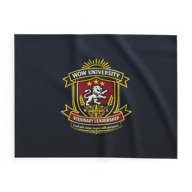 WOW University | WOWU VisionaryLeadership badge | Lightweight Summer Blanket