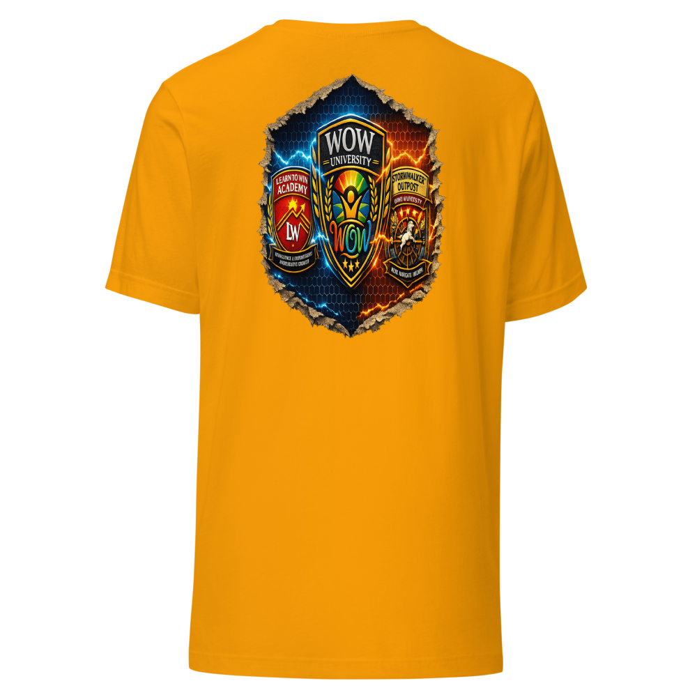 Learn To Win Academy — Core Tee — Back (Gold)