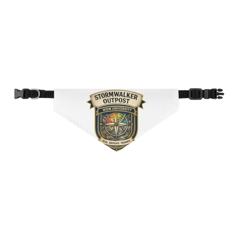 WOW University | Stormwalker Outpost WOWU compass badge | Pet Bandana