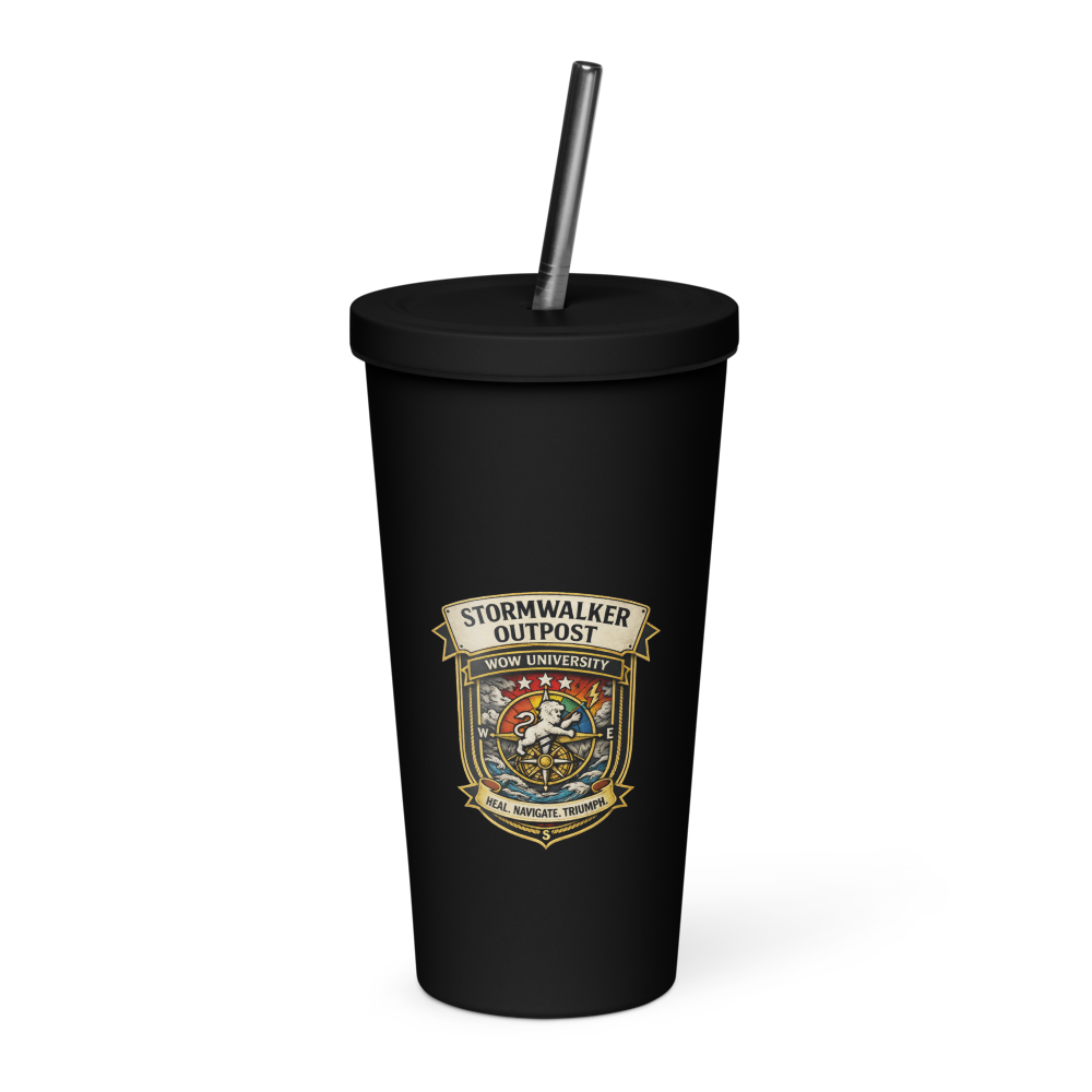 Stormwalker Outpost badge Insulated Tumbler — Front