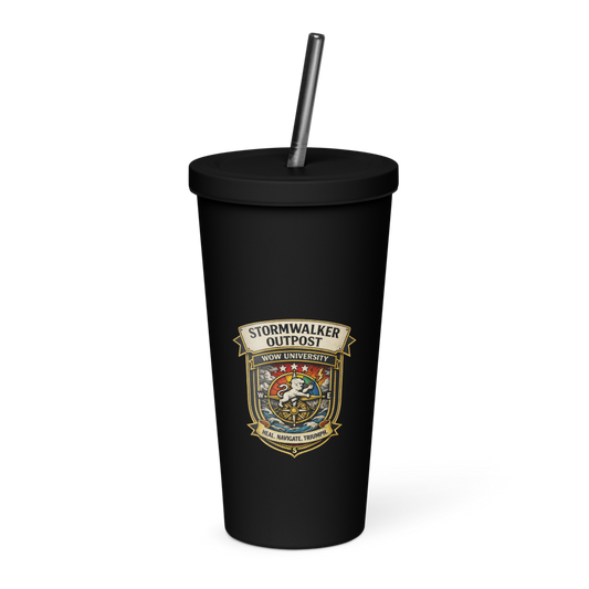 Stormwalker Outpost badge Insulated Tumbler — Front