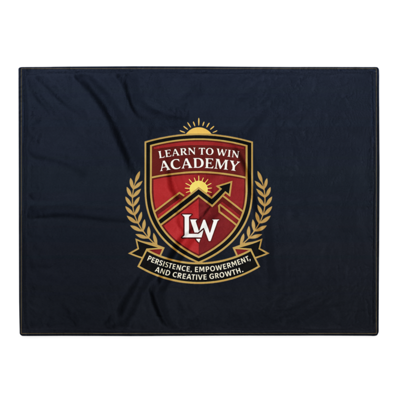 Learn To Win Academy | LTW Core logo | Throw Blanket