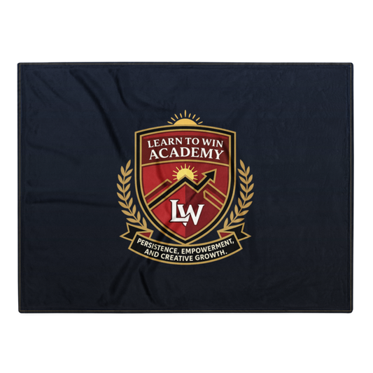 Learn To Win Academy | LTW Core logo | Throw Blanket