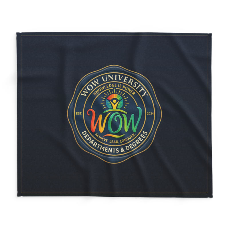 WOW University | WOWU DepartmentsDegrees medallion | Lightweight Summer Blanket